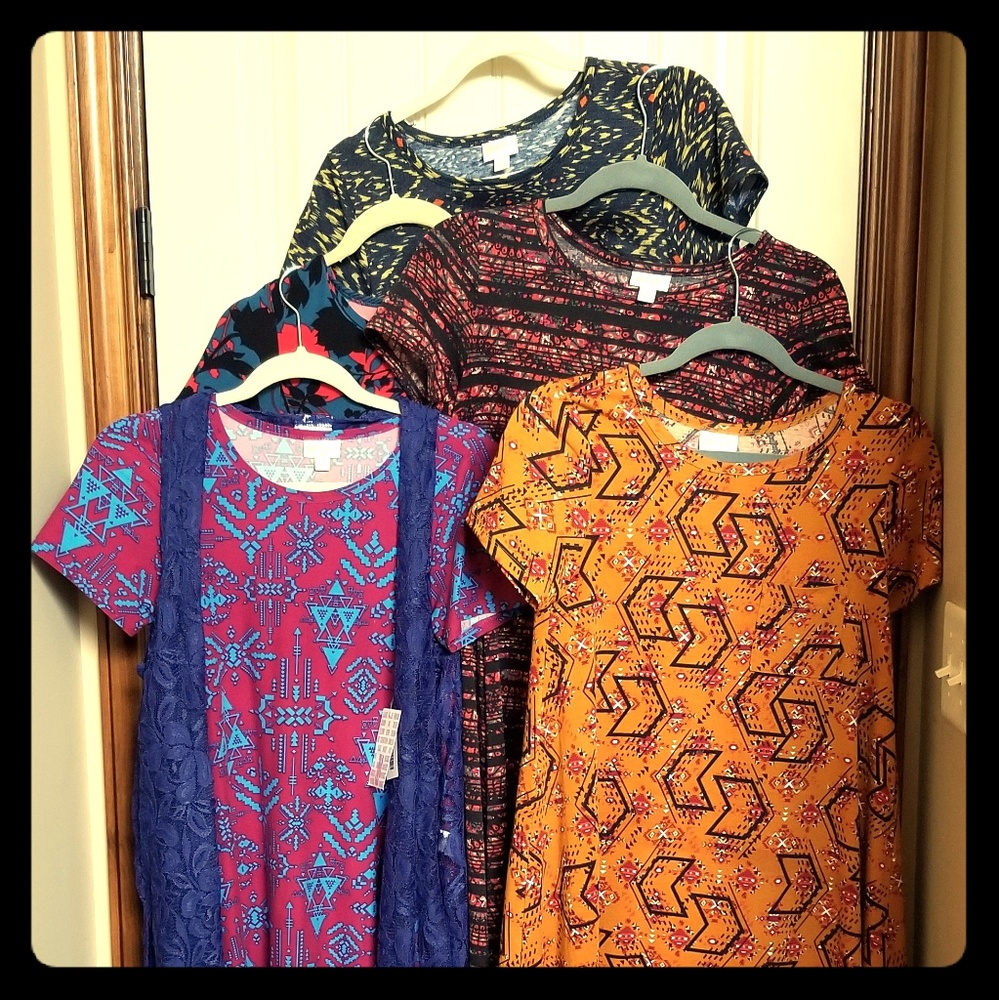 Lot XXS LuLaRoe Carly x 5 EUC  PLUS 1 NWT Joy